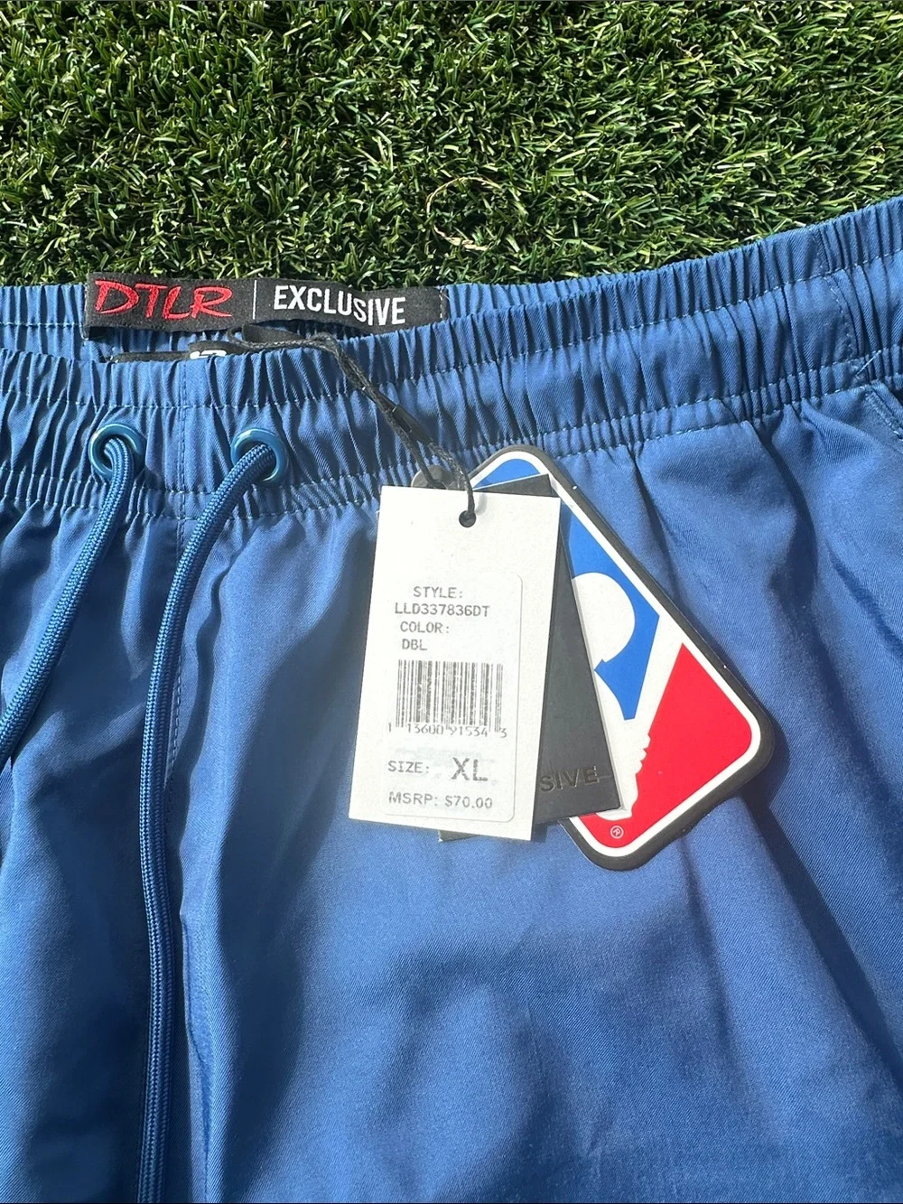 Blue Dodgers Embroidered Men’s Athletic Shorts